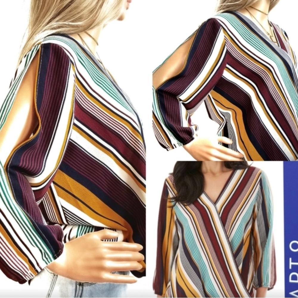 APT. 9 BNWT Cold SHOULDER High Low Blouse